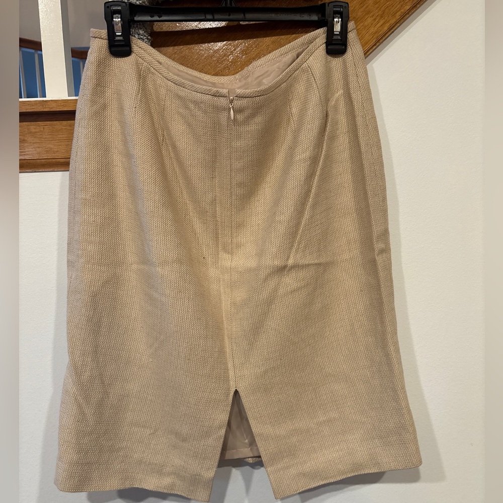 Tahari Beige Blazer and Skirt Set - Women’s 10P - Picture 6 of 7